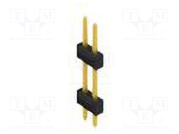 Connector: pin strips; pin header; male; PIN: 2; 2.54mm; THT; 2x1