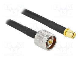 Cable; 10m; N male,SMA male; black; Øcable: 7.5mm; 50Ω