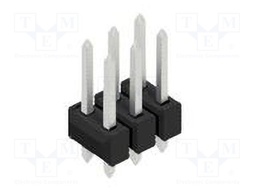 Connector: pin strips; pin header; male; PIN: 6; 2.54mm; THT; 2x3