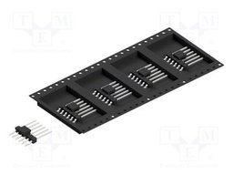 Connector: pin strips; pin header; male; PIN: 6; 2.54mm; SMT; 1x6