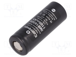 Re-battery: Li-Ion; 18500; 3.7V; 1100mAh; Ø18.5x50mm; 10A