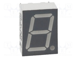 Display: LED; 7-segment; 10mm; 0.39"; No.char: 1; green; 4.5÷9mcd