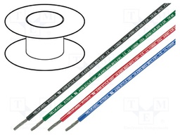 Wire; UL1007,CSA TR 64; stranded; Cu; 22AWG; green; PVC; 300V