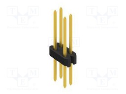 Connector: pin strips; pin header; male; PIN: 4; 1.27mm; THT; 2x2