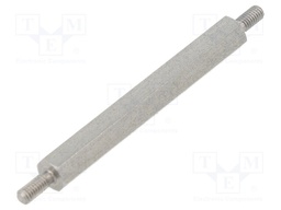 Screwed spacer sleeve; 40mm; Ext.thread: M2,5; hexagonal