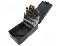 Drill set; for metal; high speed steel cobalt HSS-Co; 25pcs.