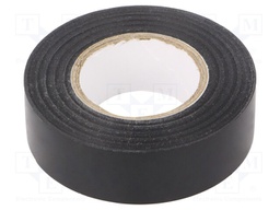 Tape: electrical insulating; W: 19mm; L: 20m; Thk: 0.13mm; black