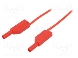 Test lead; PVC; 1m; red; 32A; Type: with 4mm axial socket