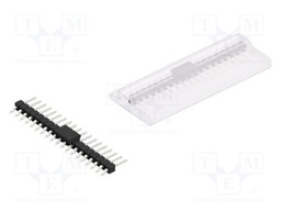 Connector: pin strips; pin header; male; PIN: 19; 2.54mm; SMT; 1x19