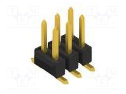 Connector: pin strips; pin header; male; PIN: 6; 2.54mm; SMT; 2x3