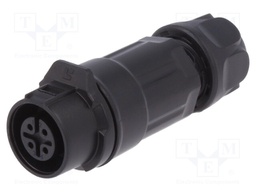 Plug; Connector: circular; size 12; 02; female; PIN: 4; for latch