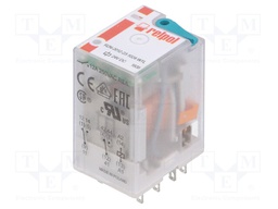 Relay: electromagnetic; DPDT; Ucoil: 24VDC; 12A/250VAC; 12A/24VDC