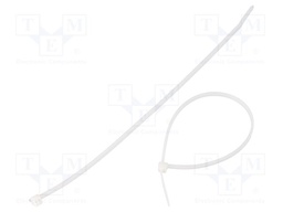 Cable tie; lumiscent; L: 200mm; W: 2.5mm; white; polyamide