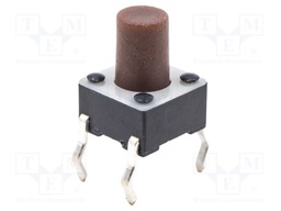 TACTILE SW, SPST, 0.05A, 12VDC, SOLDER