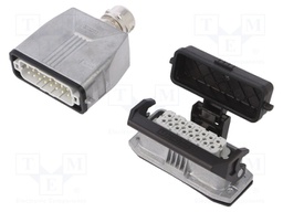 Connector: HDC; Type: with cable gland; Pitch: 66x16mm; 250V; 16A