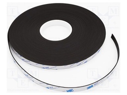 Tape: magnetic; W: 12mm; L: 30m; Thk: 1.5mm; acrylic; black; max.70°C