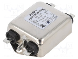 Filter: anti-interference; 300VAC; 10A; Leads: FASTON connectors