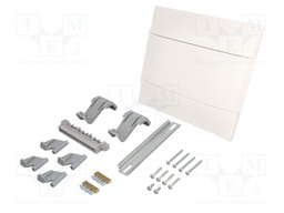 Enclosure: for modular components; IP40; plaster embedded; white