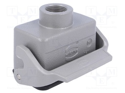Enclosure: for Han connectors; Han; size 10B; for cable; M20