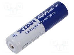 Re-battery: Li-Ion; 18650,MR18650; 3.6V; 4000mAh; Ø18.7x69.2mm
