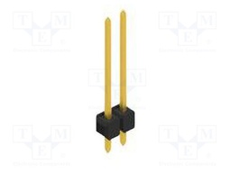 Connector: pin strips; pin header; male; PIN: 2; 2.54mm; THT; 1x2
