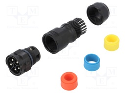 Connector: circular; male; plug; screw terminal; PIN: 5; for cable