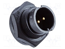 Socket; Connector: circular; size B; male; PIN: 7; bayonet; 5A; IP67