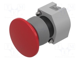 Switch: push-button; 22mm; Stabl.pos: 2; red; none; IP65; mushroom