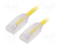 Patch cord; TX6A-28™,U/UTP; 6a; solid; Cu; LSZH; yellow; Len: 2m