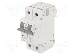 Circuit breaker; 230/400VAC; Inom: 4A; Poles: 1+N; DIN; Charact: C