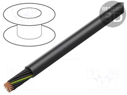 Wire: control cable; chainflex® CF150.UL; 25G1mm2; black; Cu; PVC