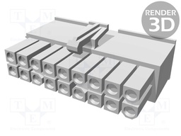 Plug; wire-board; male/female; Mini Universal MATE-N-LOK; 4.14mm