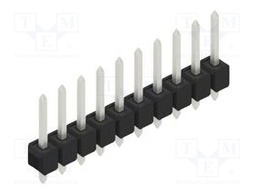 Connector: pin strips; pin header; male; PIN: 10; 2.54mm; THT; 1x10