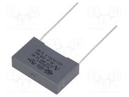 Capacitor: polypropylene; X2; 330nF; 22.5mm; ±20%; 26.5x7x16mm