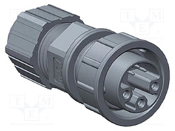 Plug; Connector: circular; size C; male/female; PIN: 8(6+2); IP67