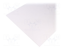 Sheet; Dim: 498x498mm; D: 2mm; white; Production process: extruded