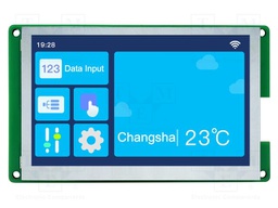 Display: TFT; 4.3"; 480x800; Illumin: LED; 16MBFLASH; RGB; 300cd/m2