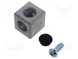 Mounting coupler; for profiles; hexagonal; W: 45mm; H: 45mm; L: 45mm