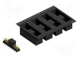 Connector: pin strips; pin header; male; PIN: 22; 2.54mm; SMT; 2x11