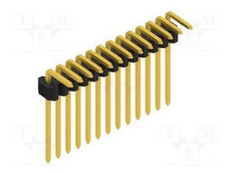 Connector: pin strips; pin header; male; PIN: 13; 1.27mm; THT; 1x13