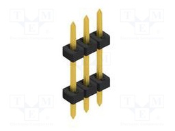 Connector: pin strips; pin header; male; PIN: 3; 2mm; THT; 1x3; 100V