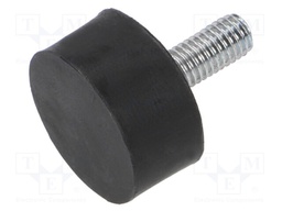 Vibroisolation foot; Ø: 30mm; H: 15mm; Shore hardness: 40±5; 530N