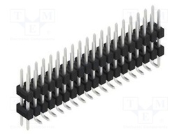 Connector: pin strips; pin header; male; PIN: 38; 2.54mm; SMT; 2x19