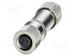 Connector: M8; PIN: 4; 4A; 30V; IP67; straight; shielded; plug