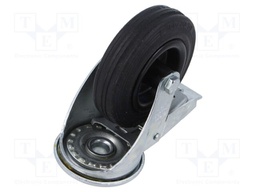Transport wheel; Ø: 100mm; W: 30mm; H: 128mm; torsional with lock