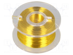 Silver plated copper wires; 0.1mm; yellow; Cu,silver plated