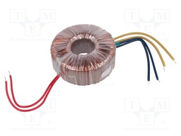 Transformer: toroidal; 200VA; 230VAC; 40V; 40V; 2.5A; 2.5A; 2.1kg