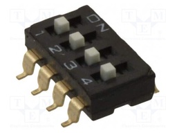 Switch: DIP-SWITCH; Poles number: 4; ON-OFF; 0.025A/24VDC; Pos: 2