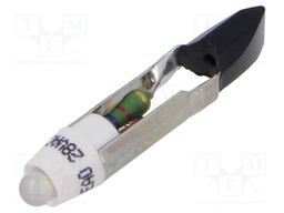 LED lamp; white; T5,5; 28VDC; 28VAC; No.of diodes: 1