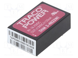 Converter: DC/DC; 3W; Uin: 18÷75V; Uout: 12VDC; Uout2: -12VDC; DIP24
